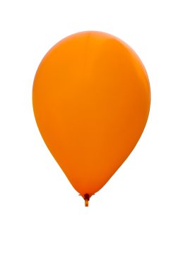 Orange balloon isolated on white clipart