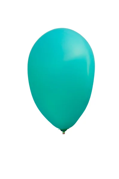 Zelený balón izolované na bílém pozadí — Stock fotografie
