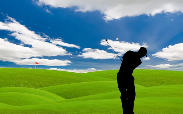 Golf Course Blue Sky — 스톡 사진