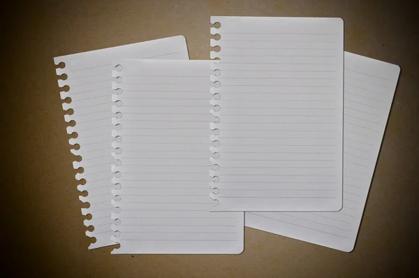 Beyaz not kağıdı — Stok fotoğraf
