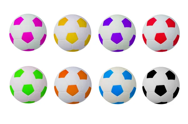 stock image Colorful footballs