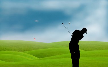 Golf course clipart