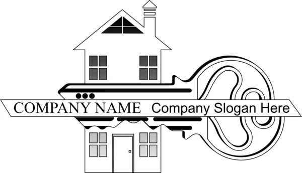 Eslogan Empresa Logo — Vector de stock