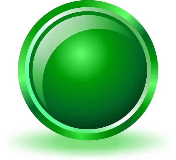 Grønn knapp – stockfoto