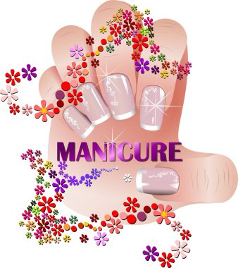 Profesional manicure clipart
