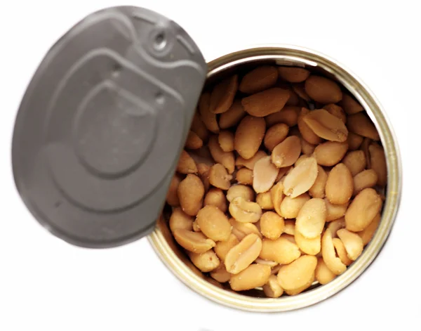 Erdnüsse aus Zinn lizenzfreie Stockfotos