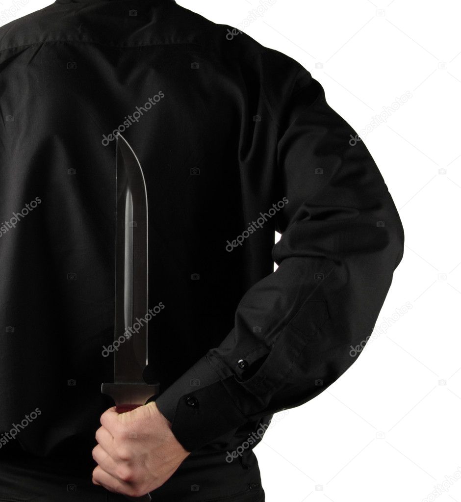 Holding Knife Behind His Back — Stock Photo © shutswis 4729364
