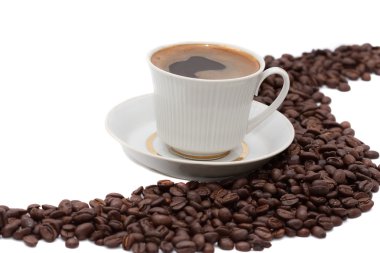 kahve kokulu ve lezzetli bir fincan