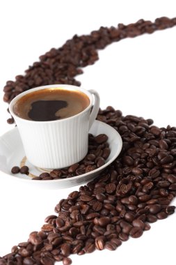 kahve kokulu ve lezzetli bir fincan