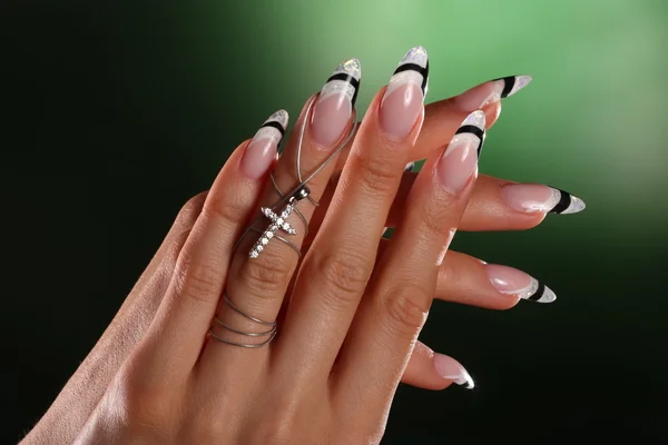 Beautiful nails and fingers — Stock Photo, Image