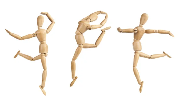 birçok tahta mankenler