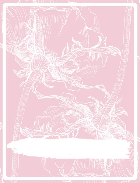 Rose Pink Çerçeve — Stok Vektör