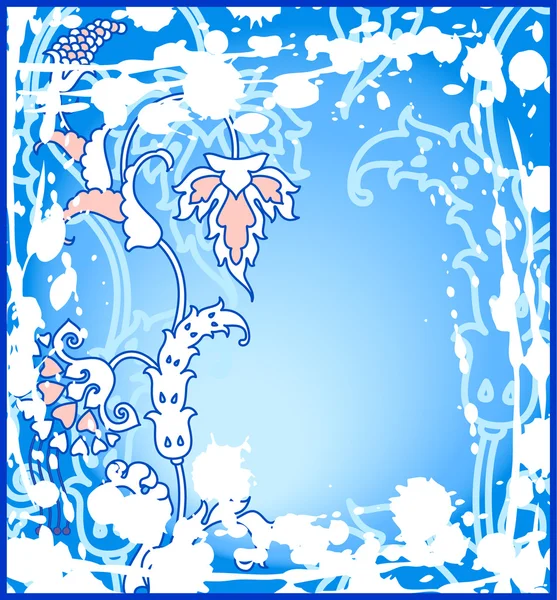 Fansy de neige fleurs — Image vectorielle