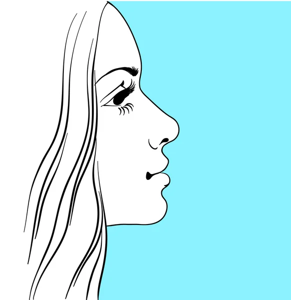 Portrait d'une jeune fille — Image vectorielle