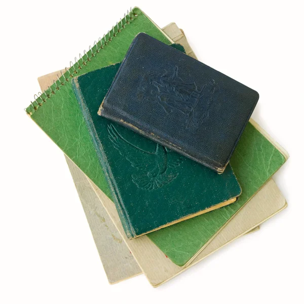 Montón de cuadernos viejos — Foto de Stock