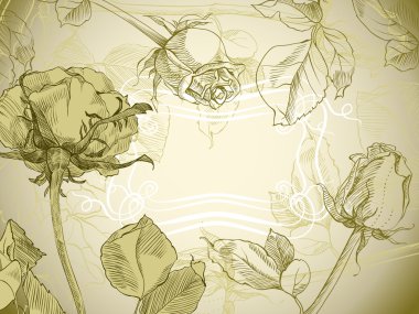 Rose frame clipart