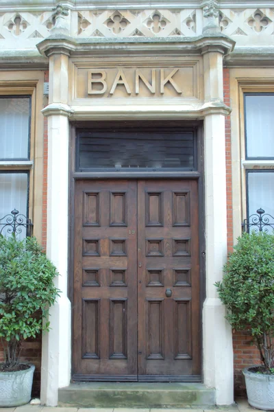 Banka nápis nad dveře — Stock fotografie