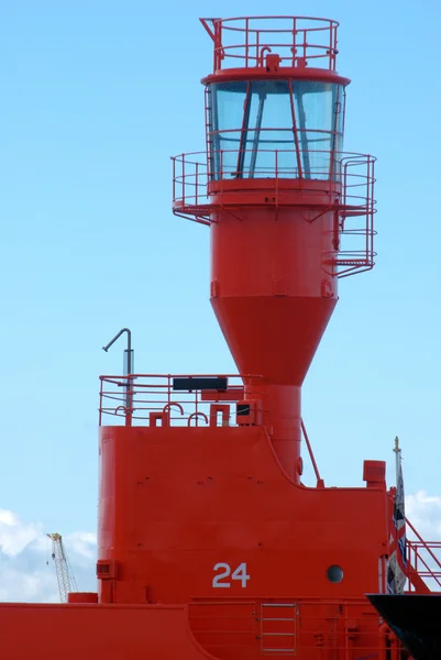 Red lightship conning tower — Stock Photo, Image
