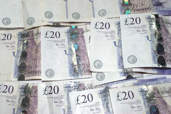 Group of twenty pound notes — Stock Photo, Image