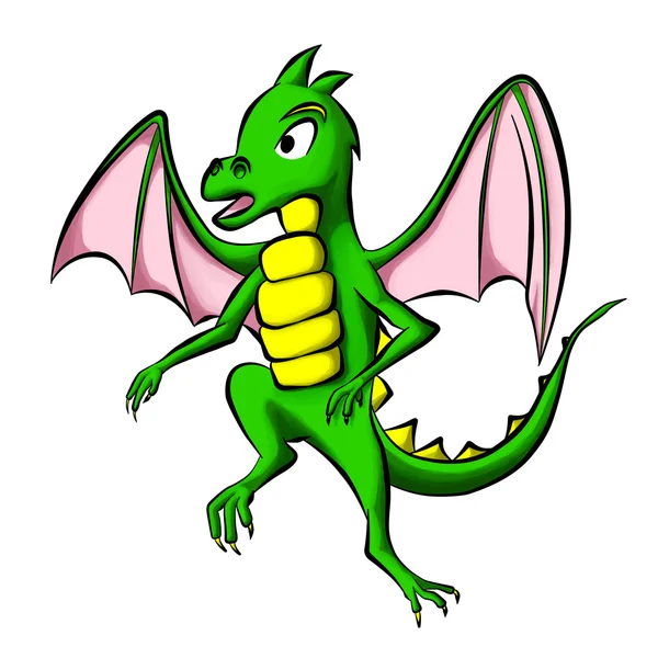Маленький зелений дракон — стокове фото