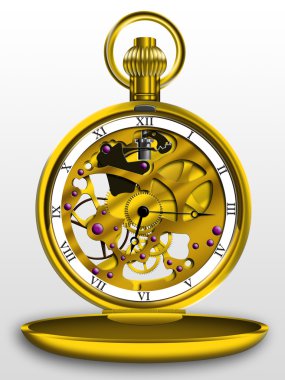 Steampunk pocket watch clipart