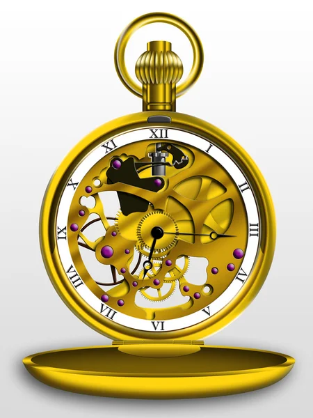 Карманные часы Steampunk — стоковое фото