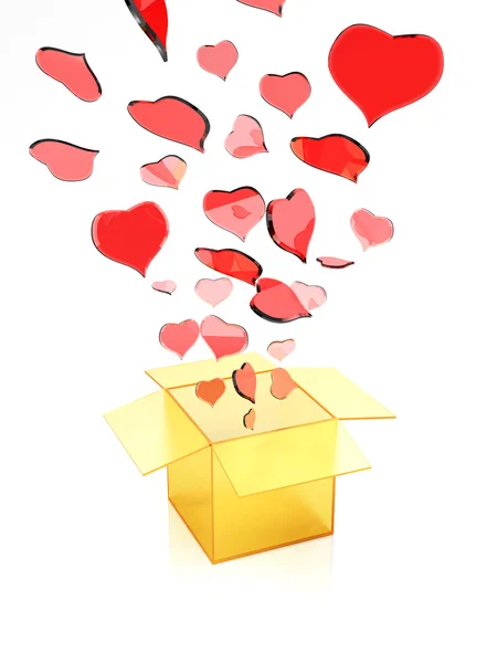 Papel Valentine Emoldurado Corações Vermelhos Arte — Fotografia de Stock