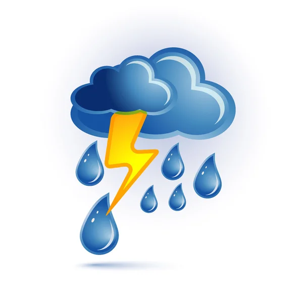 Cloud and lightning — Stock Vector