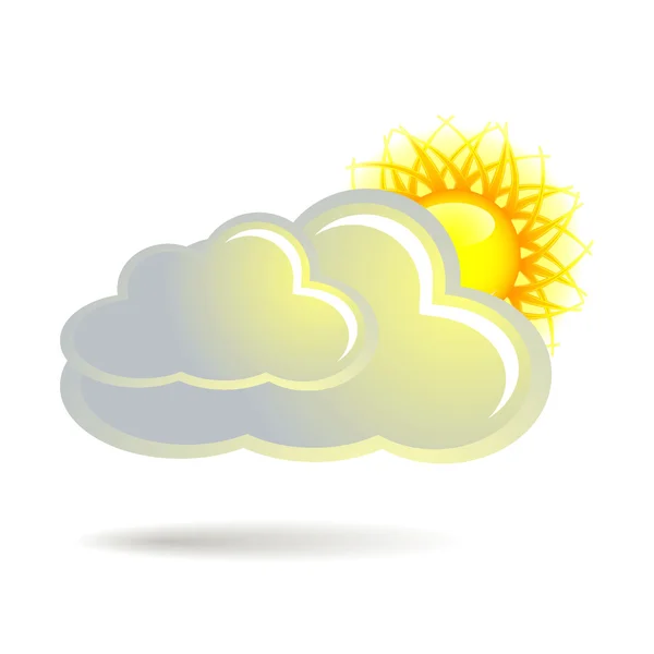 Cloud and sun — Stock Vector