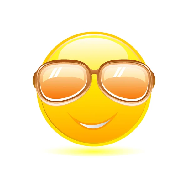 Smiley กับแว่นตากันแดด — ภาพเวกเตอร์สต็อก