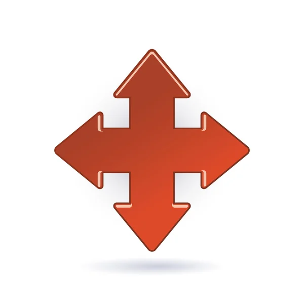Red arrow icon — Stock Vector