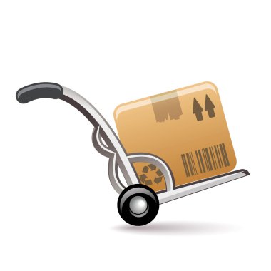 Rendered hand truck clipart