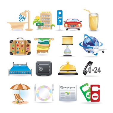 Hotel icons clipart