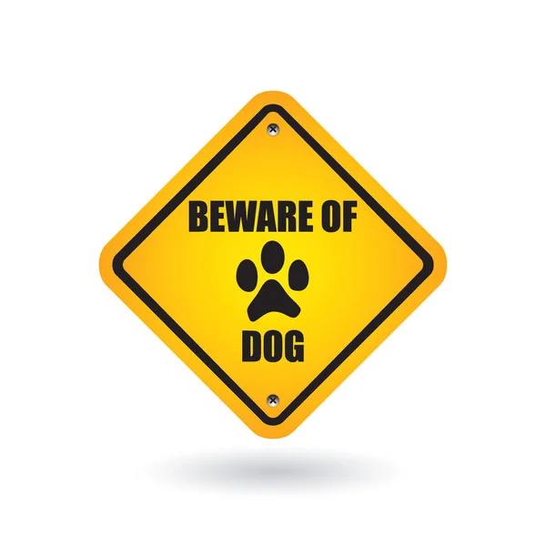 Остерегайтесь собачьего знака — стоковый вектор