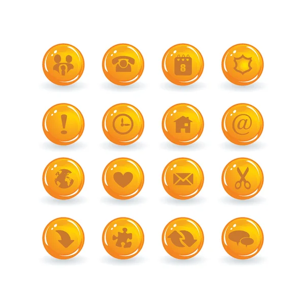 Botón iconos — Vector de stock