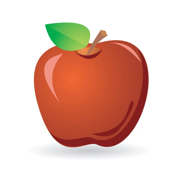 Icône pomme rouge — Image vectorielle