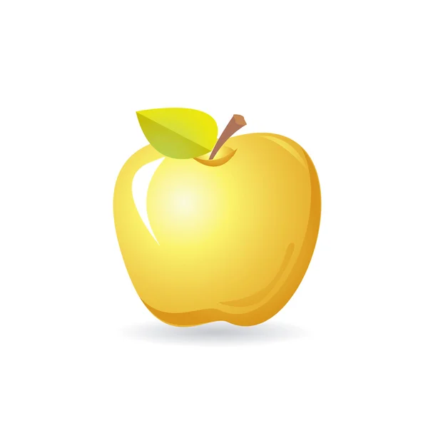 Yellow apple — Stock Vector