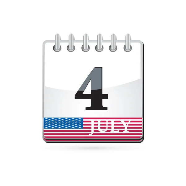 Ημερολόγιο ημέρα της ανεξαρτησίας — Διανυσματικό Αρχείο