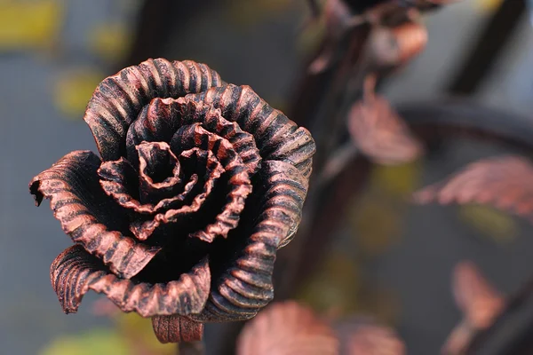 Decorative forged rose. Stock Image