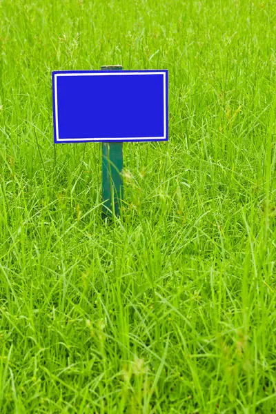 Sinal de etiqueta azul — Fotografia de Stock