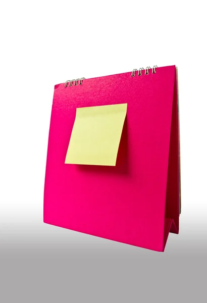Yellow note on calender — Stock Photo, Image