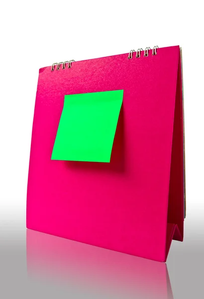 Observera på rosa kalender — Stockfoto