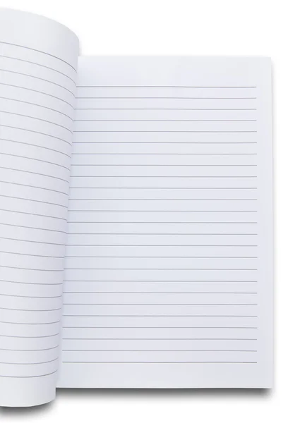 Biały notebook — Zdjęcie stockowe