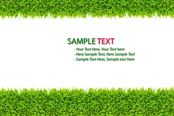 Зеленая трава рамка изолированы на белом фоне — стоковое фото