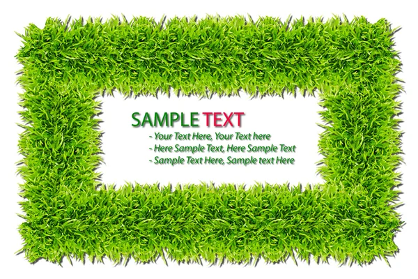 Зеленая трава рамка изолированы на белом фоне — стоковое фото