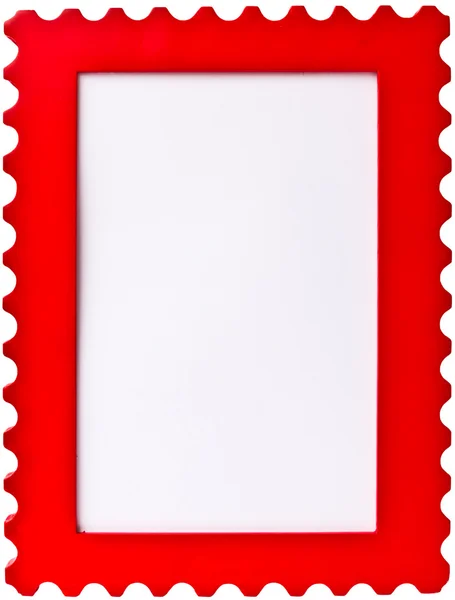 Червона рамка марки для зображення фотографій — стокове фото