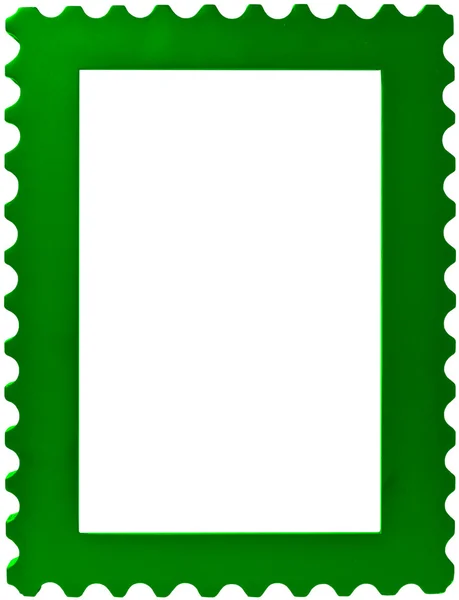 Green stamp photo frame — Stock Photo, Image
