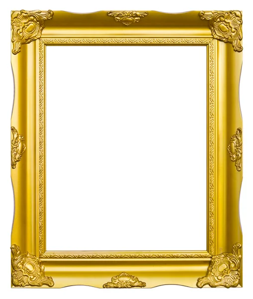 Золотая рамка в старинном стиле — стоковое фото