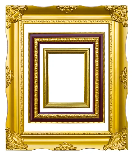 Estilo antigo moldura de imagem dourada — Fotografia de Stock