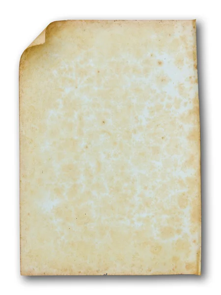 Старая винтажная бумага на белом фоне — стоковое фото